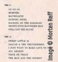 Chuck Berry: On Stage - Australia (late version) track listing